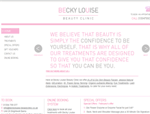 Tablet Screenshot of beckylouise-beautyclinic.co.uk